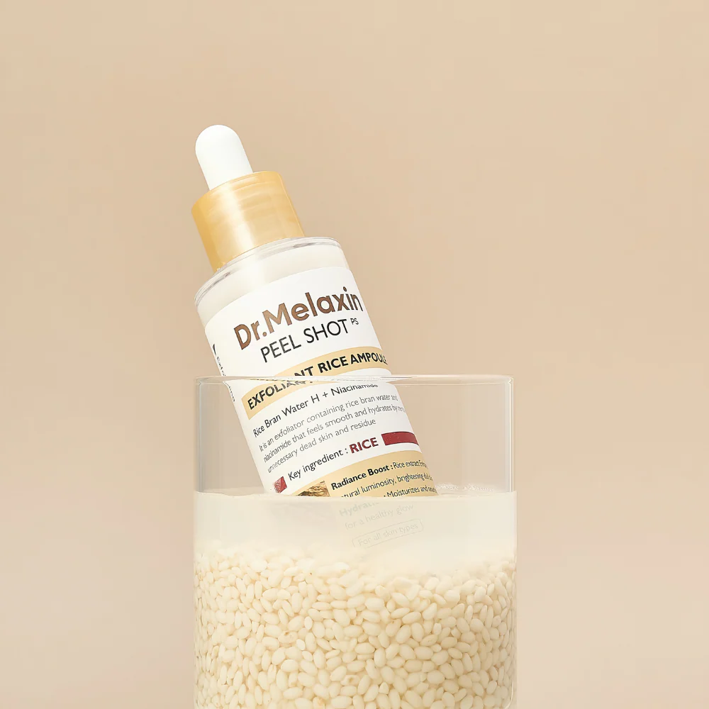 Dr. Melaxin Peel Shot - Vitt & Svart Ris Exfolierande Ampullset