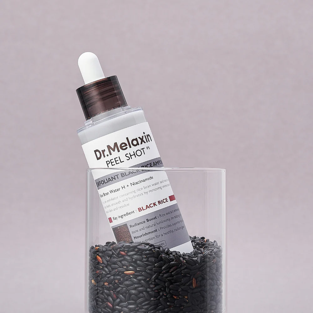 Dr. Melaxin Peel Shot - Vitt & Svart Ris Exfolierande Ampullset
